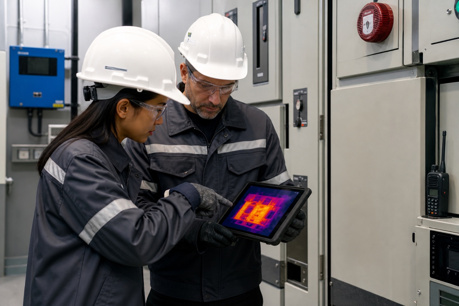 Revisión térmica ilustrativa de equipo crítico en una instalación industrial